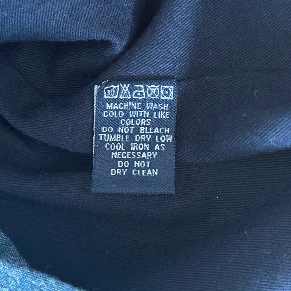 ToobyDoo Girls Cara Shirt dress Chambray Flannel Size 12 Denim Zipper Pockets - Picture 5 of 9